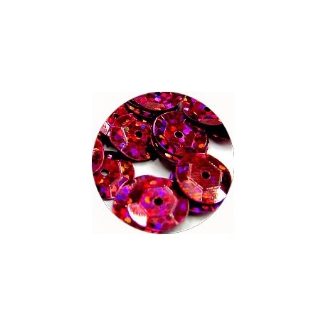 Pailleten cup 10mm cerise disco 10 gram