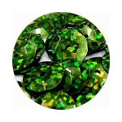 Pailleten cup 10mm groen disco 10 gram