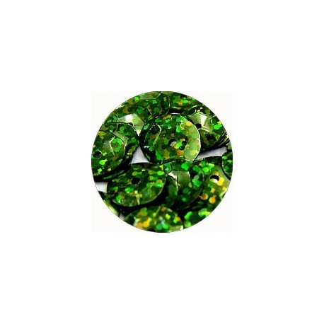 Pailleten cup 10mm groen disco 10 gram