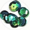 Pailleten cup 10mm blauw groen AB 10 gram