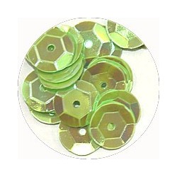 Pailleten cup 10mm neongroen 10 gram