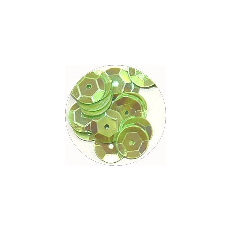 Pailleten cup 10mm neongroen 10 gram