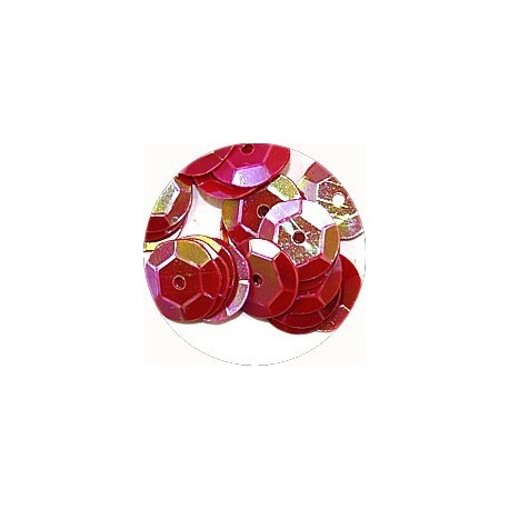 Pailleten cup 10mm cerise 10 gram