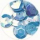 Pailleten cup 10mm blauw AB 10 gram