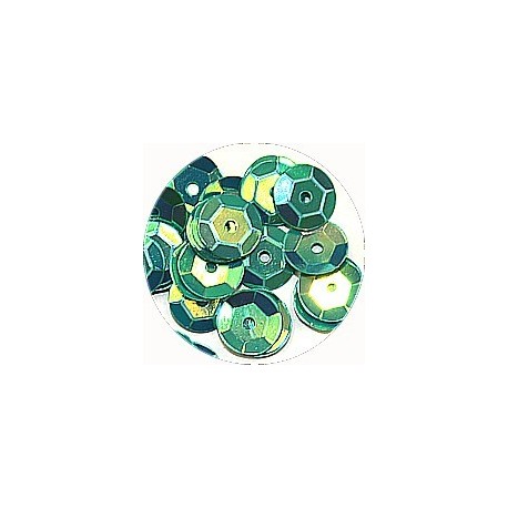 Pailleten cup 10mm groen AB 10 gram