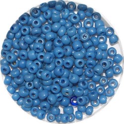 Rocailles 8/0 opaque blauw 25 gram