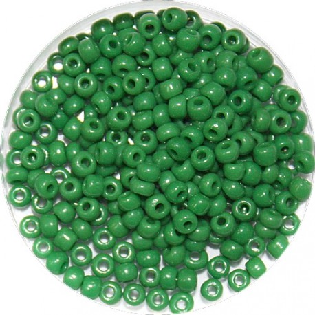 Rocailles 8/0 opaque groen 25 gram