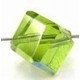 Kubus kristal diagonaal 8mm groen AB