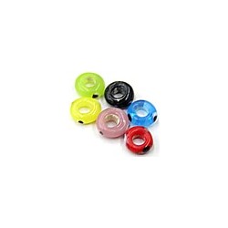 mini-donut glas multicolor m.stippen4x8mm 25st