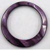 Schelpkraal 40mm open ring paars p.st
