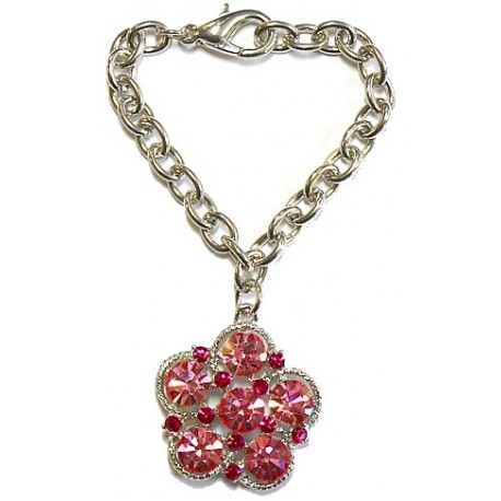 Swarovski bloem 30mm rose met 15cm ketting