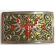 Swarovski riemgesp 5,5x9,5cm adelaar sun/transp.AB voor 4cm riem