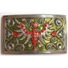 Swarovski riemgesp 5,5x9,5cm adelaar sun/transp.AB voor 4cm riem