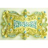 Swarovski riemgesp 6x10cm lichtblauw voor 4cm riem