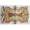 Swarovski riemgesp 6x10cm roze/multicolor AB voor 4cm riem